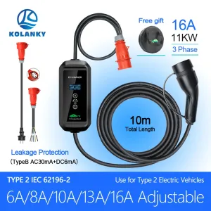 11KW Portable EV Charger  Fast & Reliable Charging