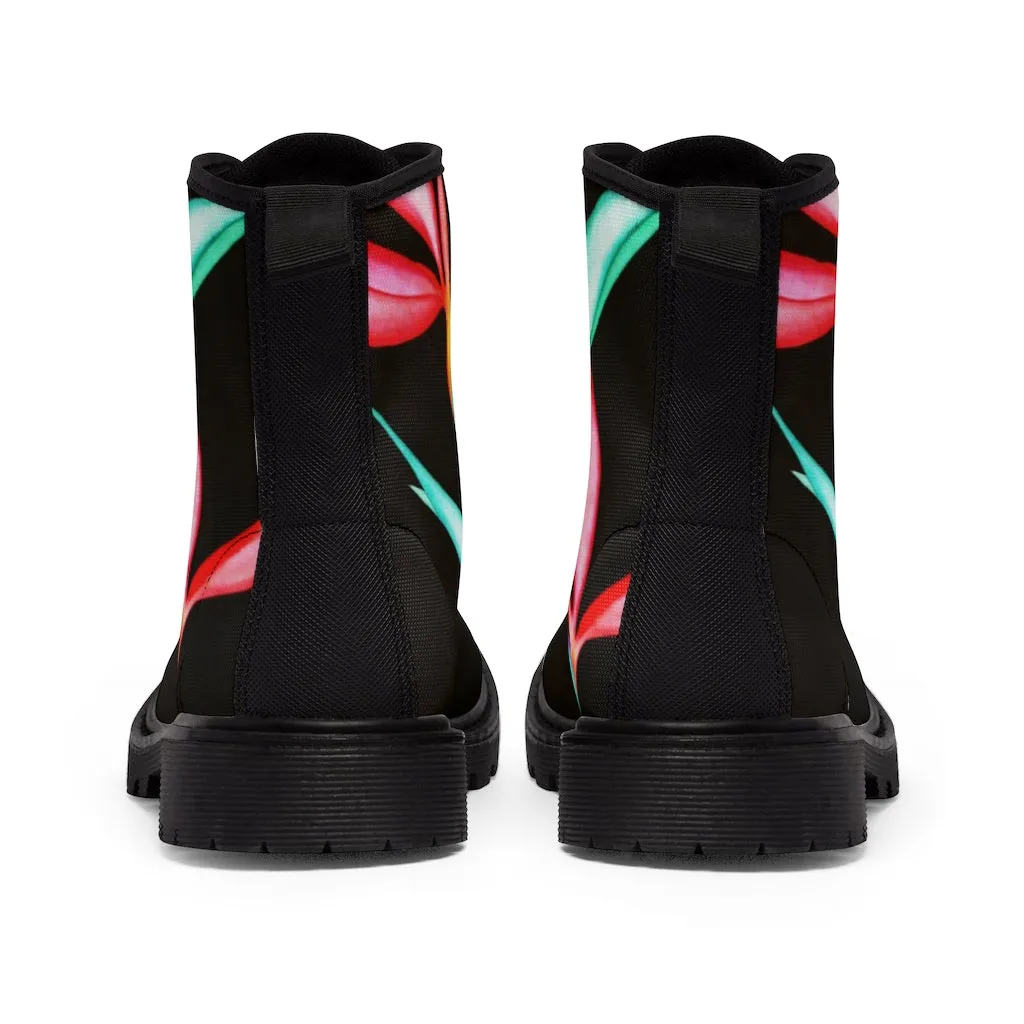 Birds of Paradise Men's Canvas Boots
