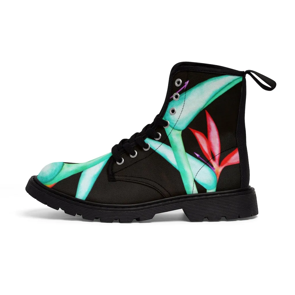 Birds of Paradise Men's Canvas Boots