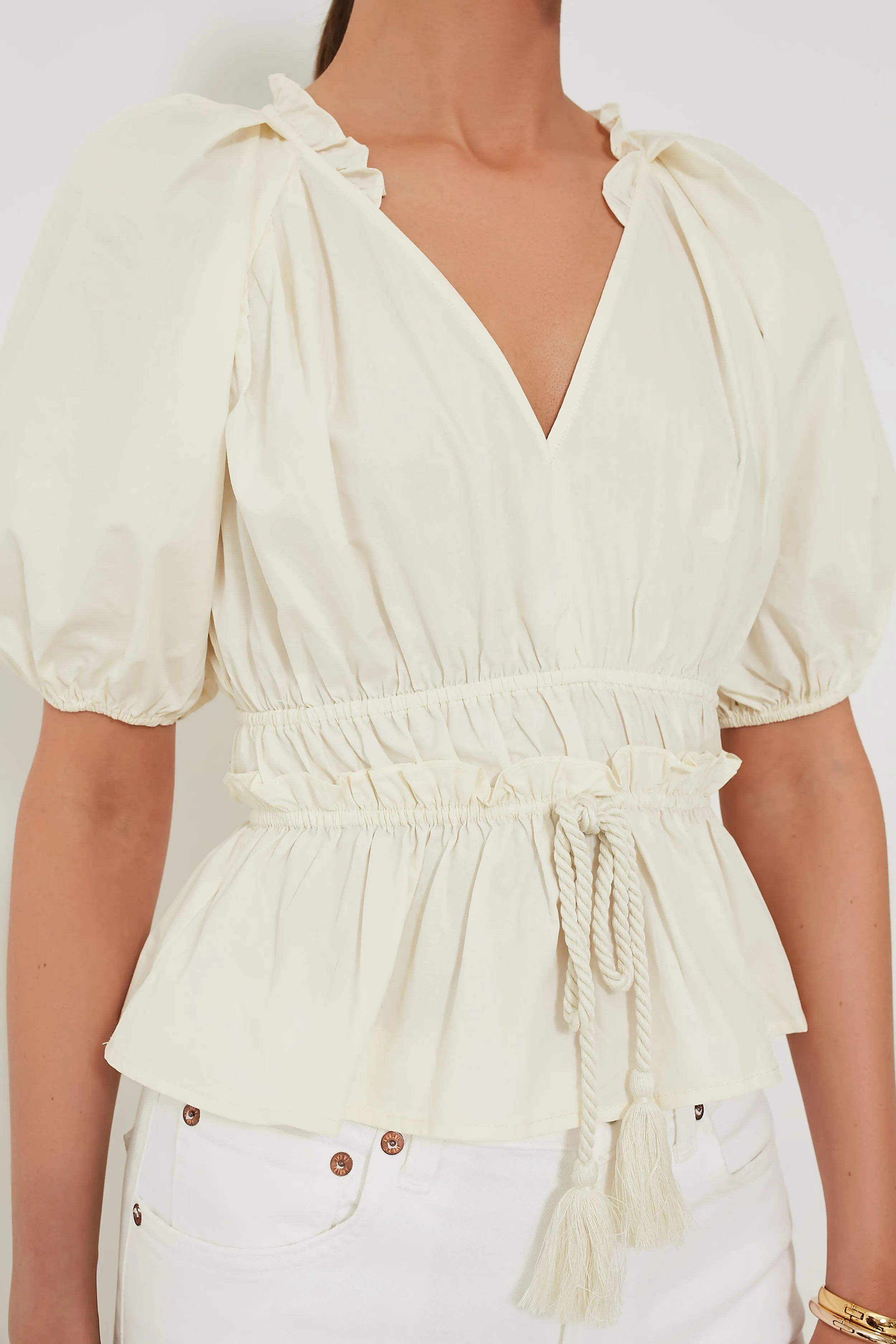 Cream Puff Sleeve Top