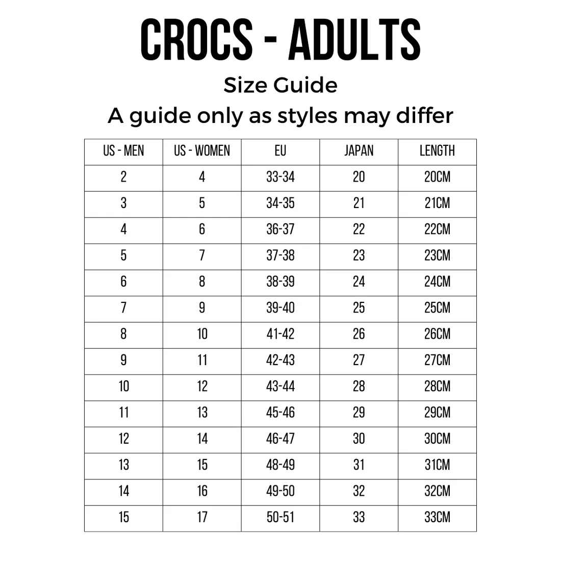Crocs - Classic Clog White Adults Womens & Mens