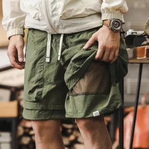 Mens Cargo Shorts  Relaxed Fit  Lightweight Quick Dry Fabric  Breathable Mesh Panels