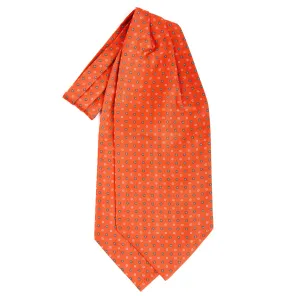 ORANGE SILK ASCOT TIE