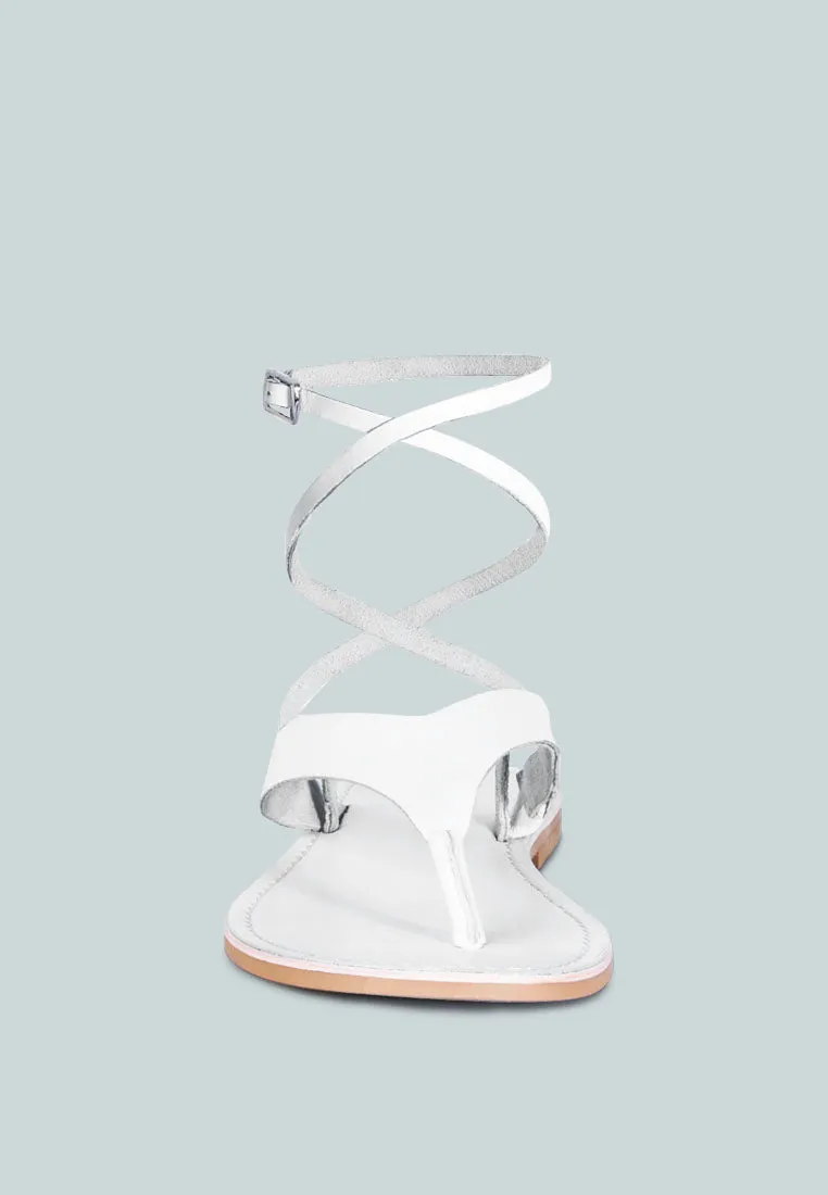 Wrap-Up Tie Around Flat Sandals