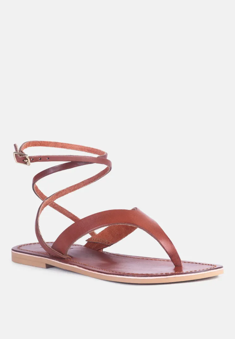 Wrap-Up Tie Around Flat Sandals